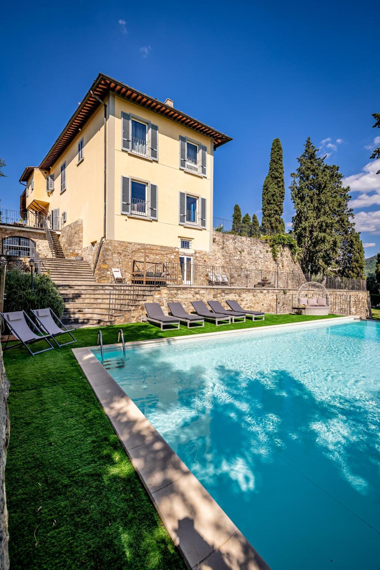 Luxury Villa Tolomei Gucci With Spa San Jacopo al Girone Bagian luar foto